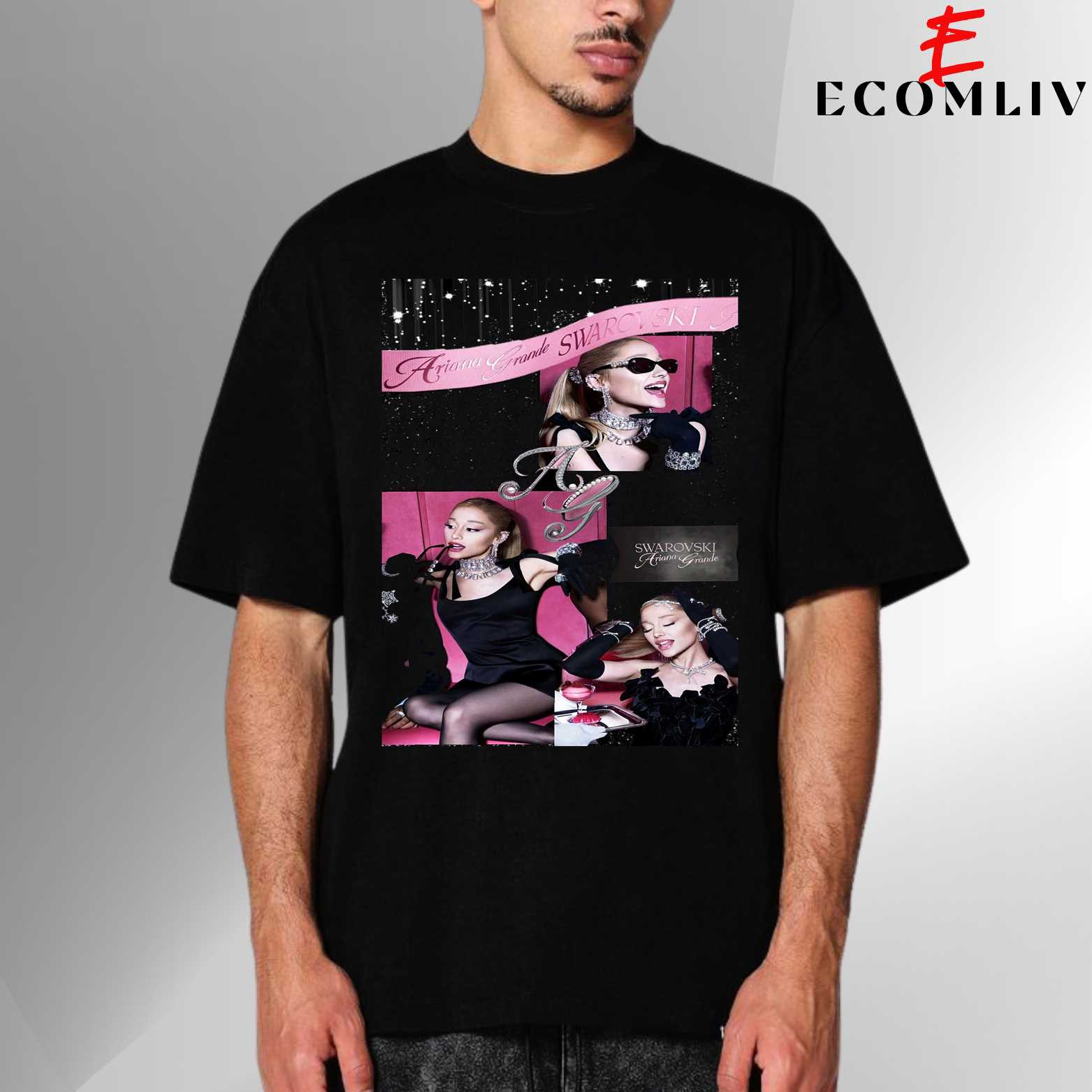 Ariana Grande Swarovski T-Shirt, Unisex Tee, Pop Music Shirt